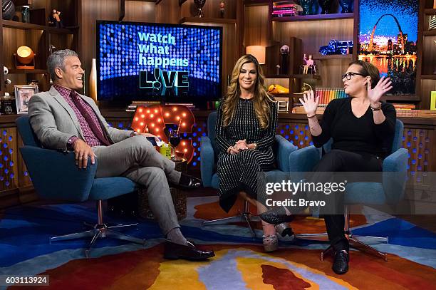 Pictured : Andy Cohen, Siggy Flicker and Caroline Manzo --