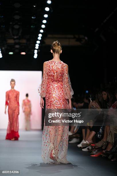 Model Walks the Runway at Jenny Packham - Front Row - September 2016 - New York Fashion Week: The Shows at The Dock, Skylight at Moynihan Station on...