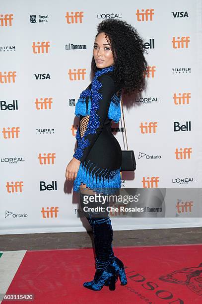 Actress/Singer Kreesha Turner attends the premier of "King Of The Dancehall" at the Ryerson Theatre on September 11, 2016 in Toronto, Canada.