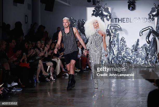 David Blond and Phillipe Blond attend The Blonds on September 2016 MADE Fashion Week at Milk Studios on September 11, 2016 in New York City.