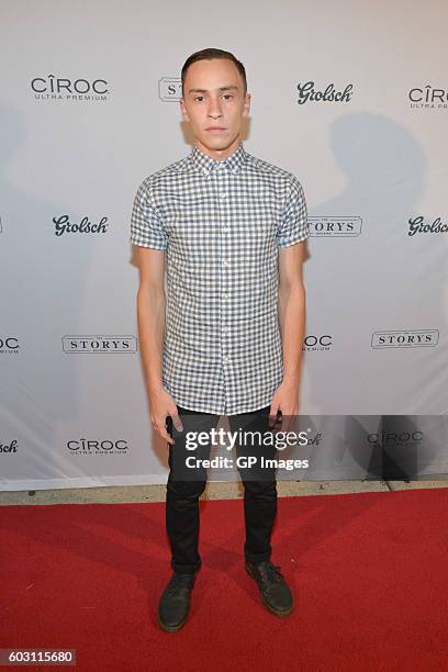 Actor Keir Gilchrist attends the "Katie Says Goodbye" TIFF Party hosted by CIROC and Grolsch at Storys Building on September 11, 2016 in Toronto,...