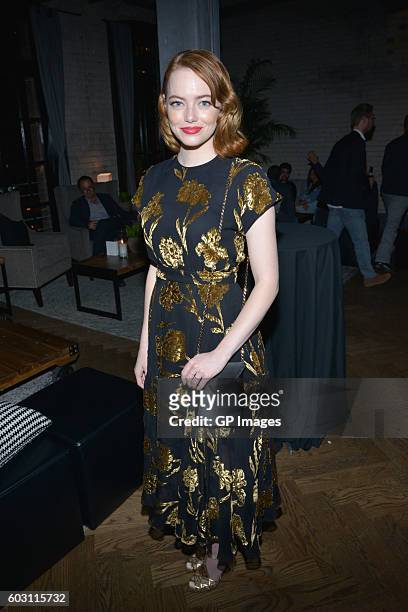 Actress Emma Stone attends the "Katie Says Goodbye" TIFF Party hosted by CIROC and Grolsch at Storys Building on September 11, 2016 in Toronto,...
