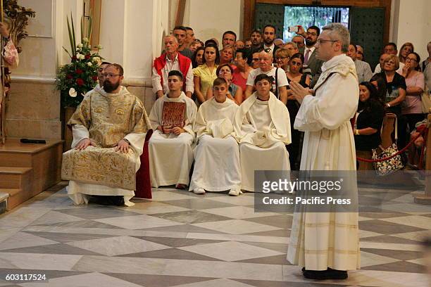 Religious ceremony took place at the Santuario della Madonna dell'Arco where the ceremony takes place for the ordination.