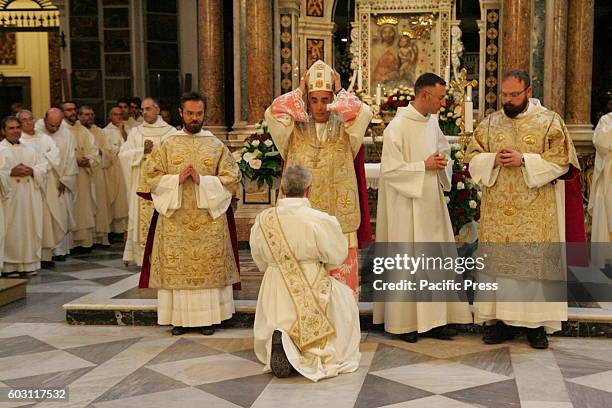 Religious ceremony took place at the Santuario della Madonna dell'Arco where the ceremony takes place for the ordination.