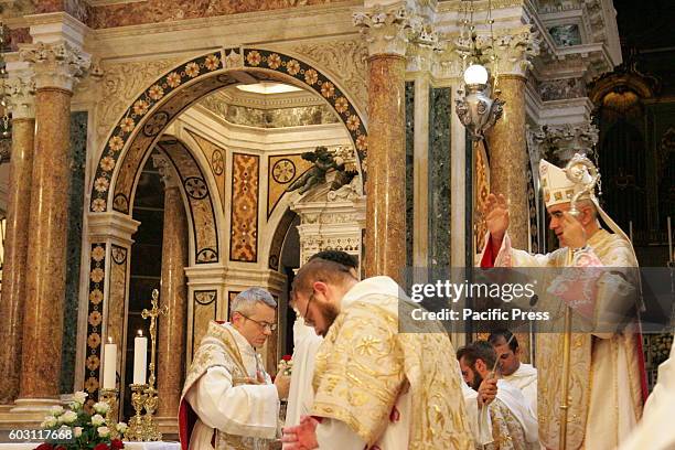 Religious ceremony took place at the Santuario della Madonna dell'Arco where the ceremony takes place for the ordination.