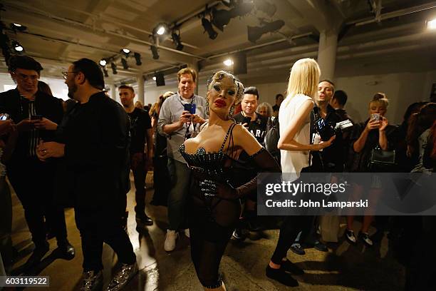 Amanda Lepore attends The Blonds on September 2016 MADE Fashion Week at Milk Studios on September 11, 2016 in New York City.