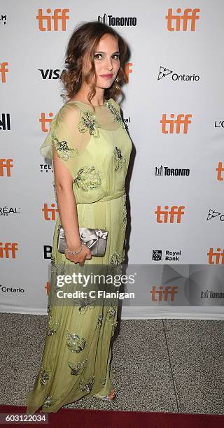 Actress Natalie Portman attends the 'Jackie' premiere during the 2016 Toronto International Film Festival at Winter Garden Theatre on September 11,...