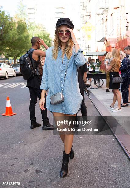 Stefanie Giesinger wearing Scotch & Soda at The Angel Orensanz Foundation on September 11, 2016 in New York City.