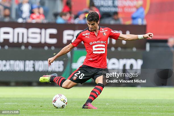 Yoann Gourcuff of Rennes during the french Ligue 1 match between Stade Rennais and SM Caen at Stade de la Route de Lorient on September 11, 2016 in...