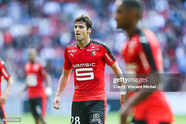 Yoann Gourcuff of Rennes during the french Ligue 1 match between Stade Rennais and SM Caen at Stade de la Route de Lorient on September 11, 2016 in...