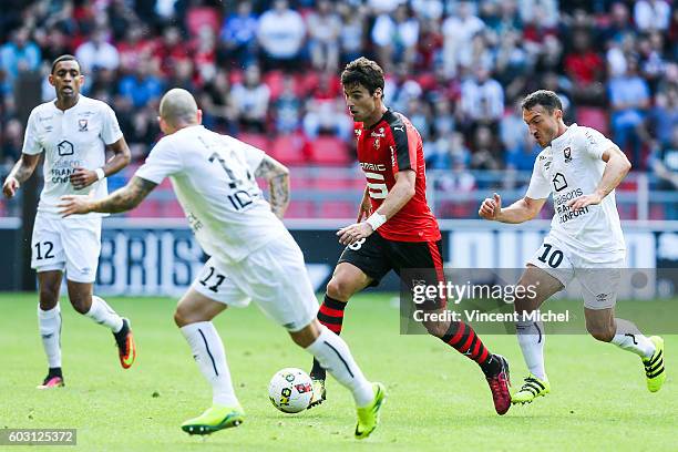 Yoann Gourcuff of Rennes during the french Ligue 1 match between Stade Rennais and SM Caen at Stade de la Route de Lorient on September 11, 2016 in...