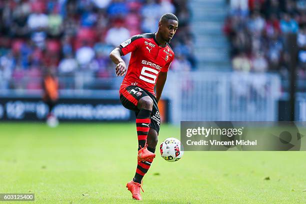 Wesley Said of Rennes during the french Ligue 1 match between Stade Rennais and SM Caen at Stade de la Route de Lorient on September 11, 2016 in...