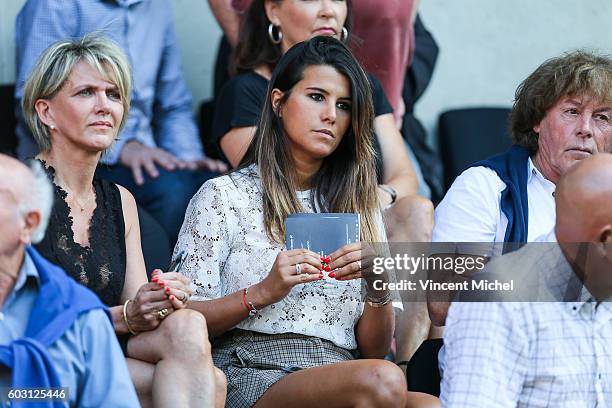 Karine Ferri, wife of Yoann Gourcuff during the french Ligue 1 match between Stade Rennais and SM Caen at Stade de la Route de Lorient on September...