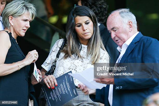 Karine Ferri, wife of Yoann Gourcuff during the french Ligue 1 match between Stade Rennais and SM Caen at Stade de la Route de Lorient on September...