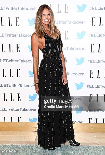 Elle Macpherson arrives at TwitterAU HQ on September 12, 2016 in Sydney, Australia.