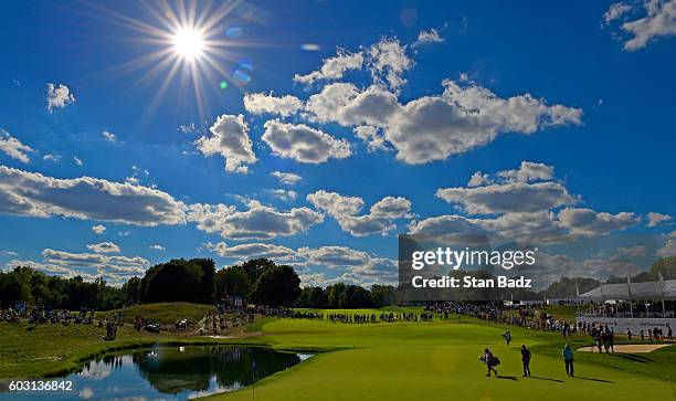 Course scenic view of the 16th hole during the final round of the BMW Championship at Crooked Stick Golf Club on September 11, 2016 in Carmel,...