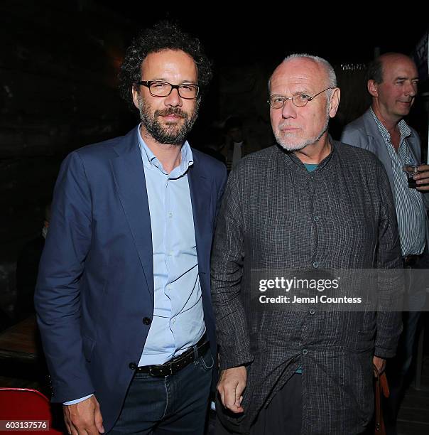 Artistic Director of the Locarno Film Festival Carlo Chatrian and Manuel Gomarasca attend Locarno's Late Drink At TIFF at Bovine on September 11,...