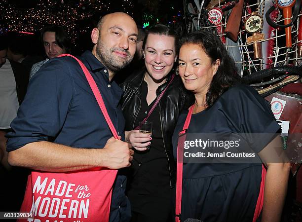 Jean Christoff, Mara Webstar and Jackie Sayno attend Locarno's Late Drink At TIFF at Bovine on September 11, 2016 in Toronto, Canada.