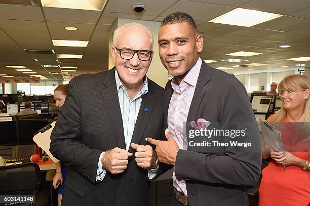 Boxer Gerry Cooney NBA player Allan Houston attend Annual Charity Day hosted by Cantor Fitzgerald, BGC and GFI at BGC Partners, INC on September 12,...