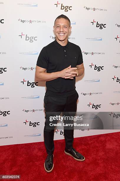 Actro Theo Rossi attends Annual Charity Day hosted by Cantor Fitzgerald, BGC and GFI at BGC Partners, INC on September 12, 2016 in New York City.