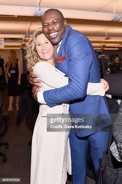 Edie Lutnick and Terrell Owens attend the Annual Charity Day hosted by Cantor Fitzgerald, BGC and GFI at Cantor Fitzgerald on September 12, 2016 in...