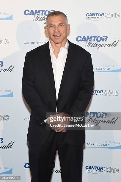 Yankees Manager Joe Girardi attends the Annual Charity Day hosted by Cantor Fitzgerald, BGC and GFI at Cantor Fitzgerald on September 12, 2016 in New...