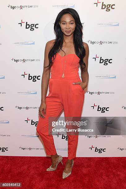 Miss USA 2012 Nana Meriwether attends Annual Charity Day hosted by Cantor Fitzgerald, BGC and GFI at BGC Partners, INC on September 12, 2016 in New...