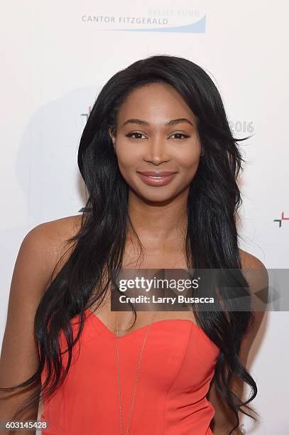 Miss USA 2012 Nana Meriwether attends Annual Charity Day hosted by Cantor Fitzgerald, BGC and GFI at BGC Partners, INC on September 12, 2016 in New...