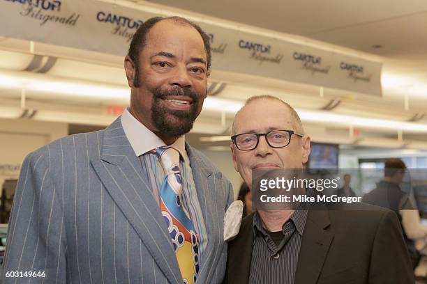 Walt Frazier and Steve Buscemi attend the Annual Charity Day hosted by Cantor Fitzgerald, BGC and GFI at Cantor Fitzgerald on September 12, 2016 in...