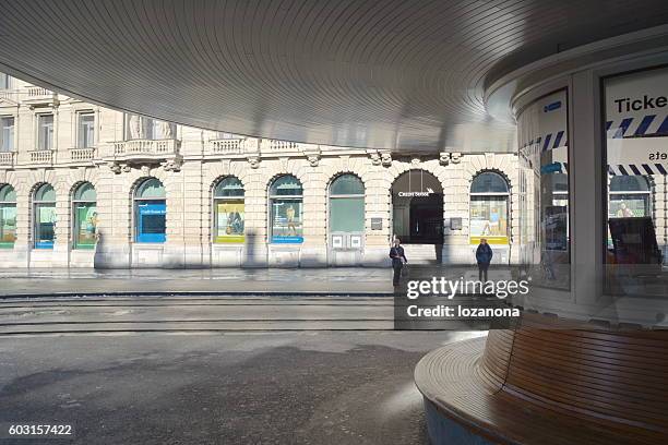 parade ground credit suisse - tram zürich stock pictures, royalty-free photos & images