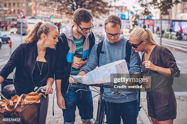 prepared for touring city - denmark map stock pictures, royalty-free photos & images