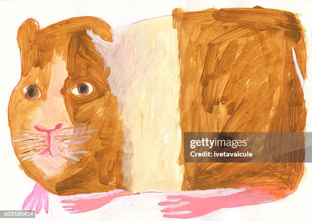 illustration des meerschweinchens - guinea pig stock-grafiken, -clipart, -cartoons und -symbole