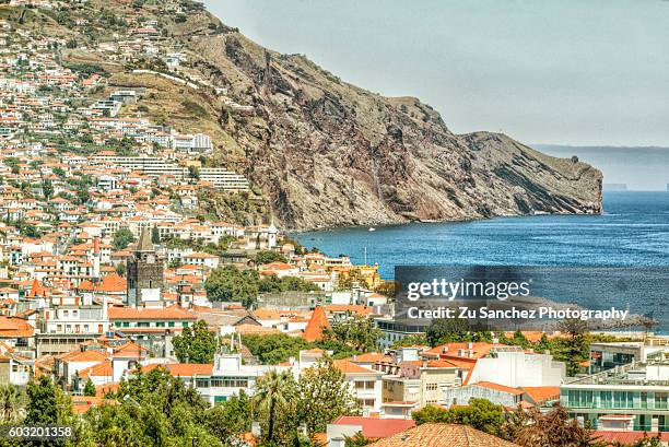 funchal before the fire - baía do funchal imagens e fotografias de stock