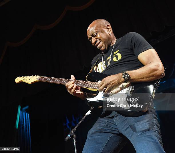 Otis Redding III of The Reddings performs at the Otis Redding 75th Birthday Celebration Concert at Macon City Auditorium on September 11, 2016 in...