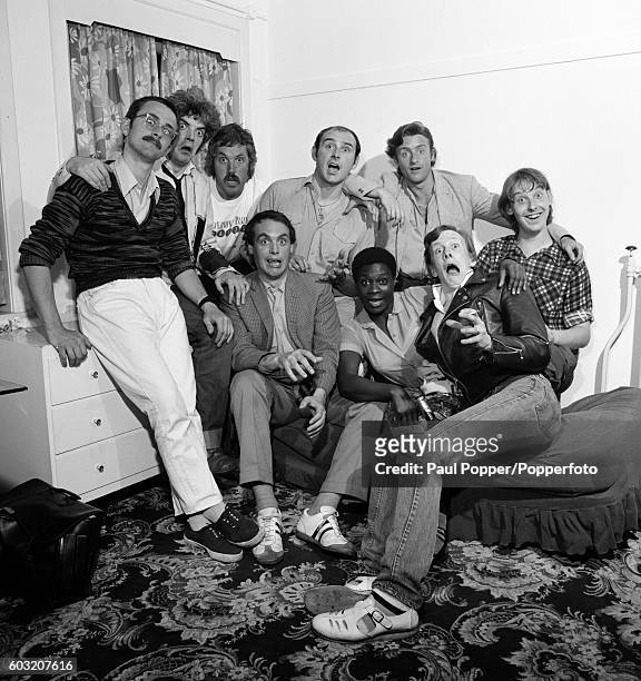 British pop group, 'Darts' in Manchester circa 1978. Darts were a nine-piece British doo-wop revival band that achieved chart success in the late...