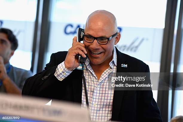 Player Jim Leyritz attends the Annual Charity Day hosted by Cantor Fitzgerald, BGC and GFI at Cantor Fitzgerald on September 12, 2016 in New York...