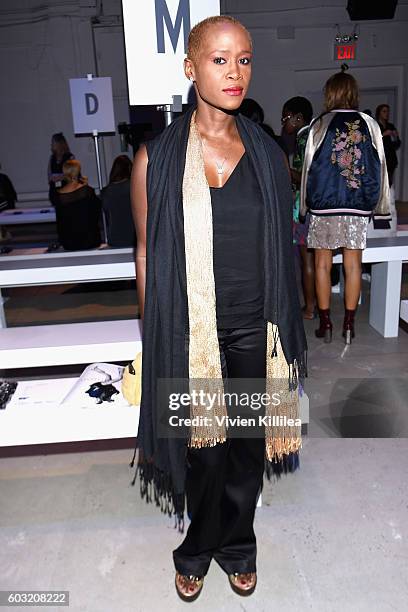 Deborah Bernard attends the Irina Vitjaz fashion show during New York Fashion Week: The Shows September 2016 at The Gallery, Skylight at Clarkson Sq...