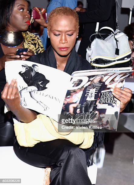 Deborah Bernard attends the Irina Vitjaz fashion show during New York Fashion Week: The Shows September 2016 at The Gallery, Skylight at Clarkson Sq...