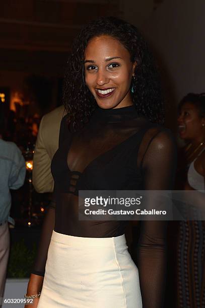 Musician Evee attends the Irina Vitjaz fashion show at New York Fashion Week: The Shows September 2016 at The Gallery, Skylight at Clarkson Sq on...