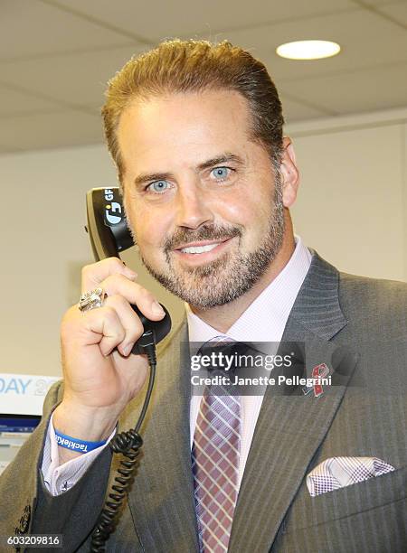Former professional football player Shaun O'Hara participates in the Annual Charity Day hosted by Cantor Fitzgerald, BGC and GFI at GFI Securities on...