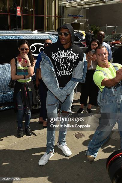 Basketball player Russell Westbrook at Lexus arrivals to the Jeremy Scott fashion show at September 2016 New York Fashion Week: The Shows at Skylight...