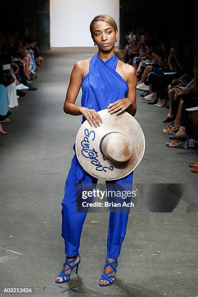 Models walk the runway during Jody Bell's show at Nolcha Shows New York Fashion Week Women's S/S 2017 at ArtBeam on September 12, 2016 in New York...