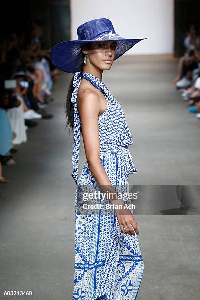 Models walk the runway during Jody Bell's show at Nolcha Shows New York Fashion Week Women's S/S 2017 at ArtBeam on September 12, 2016 in New York...