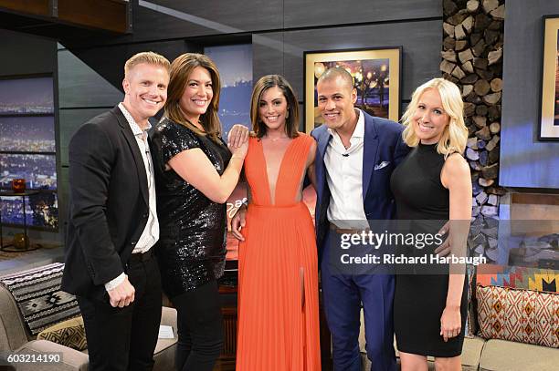 Current "Bachelor in Paradise" contestants Josh, Amanda, Carly, Evan, Jen, Grant and Lace are panelists on the season finale of Walt Disney...