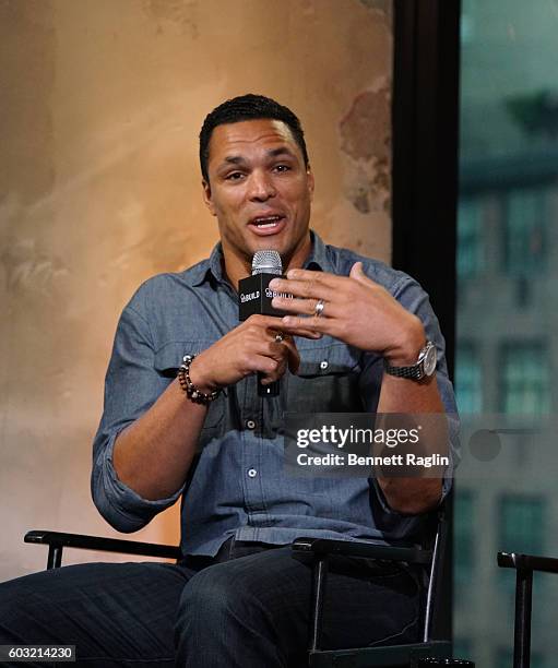 Personality Tony Gonzalez attends The BUILD series at AOL HQ on September 12, 2016 in New York City.