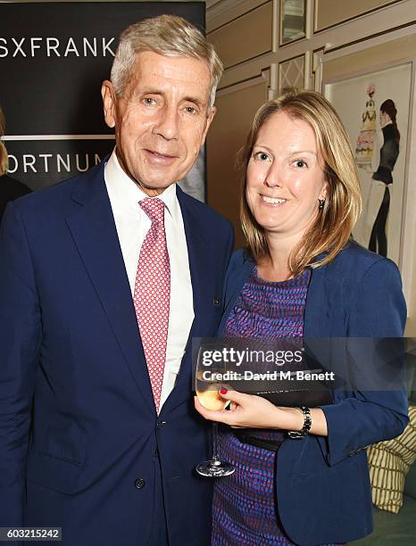 Lord Stuart Rose and Anna Hartropp attend the launch of Fortnum's X Frank at Fortnum & Mason on September 12, 2016 in London, United Kingdom. This...