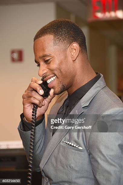 Player Victor Cruz attends Annual Charity Day hosted by Cantor Fitzgerald, BGC and GFI at BGC Partners, INC on September 12, 2016 in New York City.