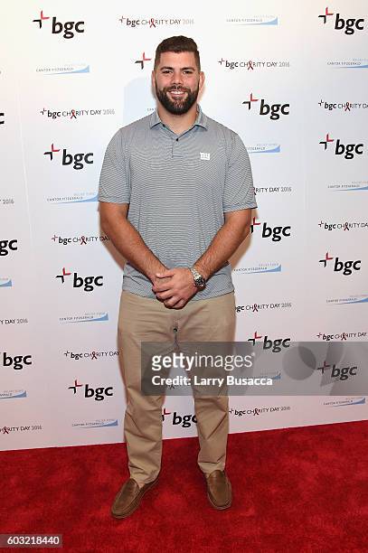 Player Justin Pugh attends Annual Charity Day hosted by Cantor Fitzgerald, BGC and GFI at BGC Partners, INC on September 12, 2016 in New York City.
