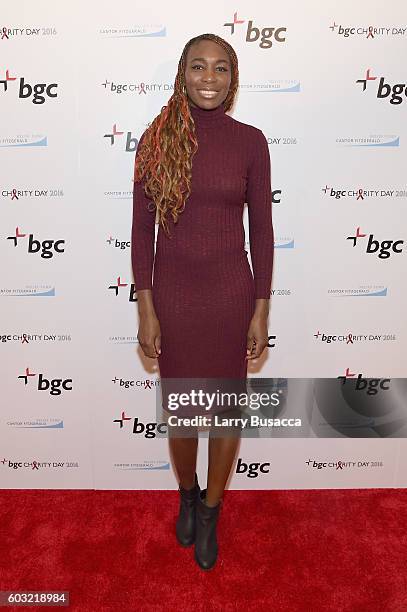 Tennis player Venus Williams attends Annual Charity Day hosted by Cantor Fitzgerald, BGC and GFI at BGC Partners, INC on September 12, 2016 in New...