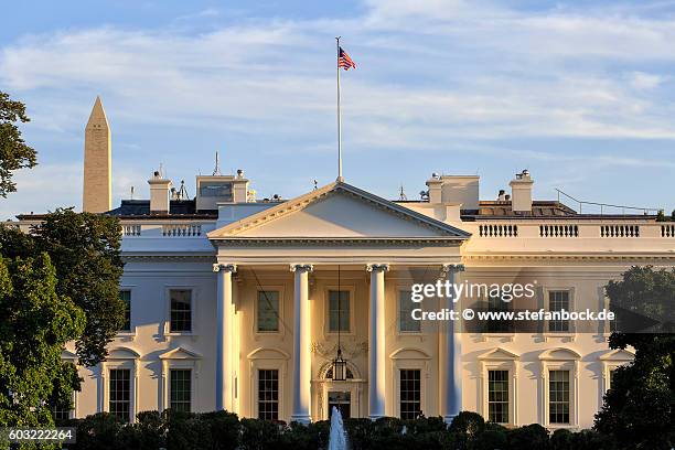 the white house washington d.c. - presidentsverkiezing stockfoto's en -beelden